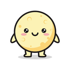 Obraz premium Adorable Moon Character Illustration