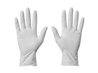 Obraz premium Pair of white disposable gloves