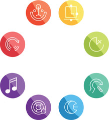 Multiple intelligence theory infographic with colorful icons
