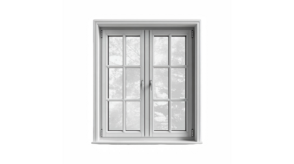 Elegant white french casement window with multiple panes