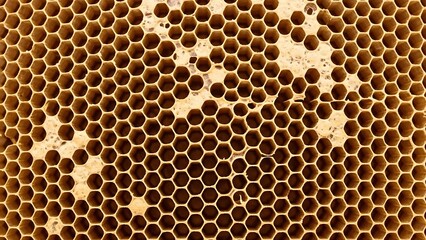 Intricate hexagonal honeycomb pattern close-up