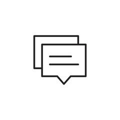 Chat Icon Outline Vector Editable Line Message Illustration EPS