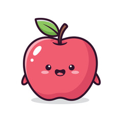 Cute Cartoon Apple Character Illustration
