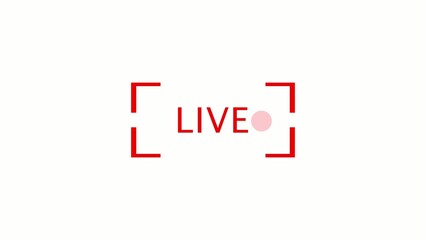 Obraz premium Red outlined live text with camera recording indicator on Generate title without using the word 