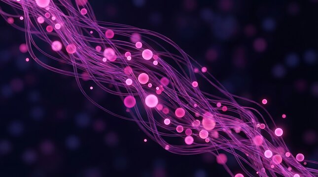 Vibrant pink digital network with glowing nodes and lines abstract background high quality professional detailed modern elegant stylish clean crisp vibrant - Powered by Adobe