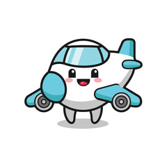 Cartoon Plane Character Illustration