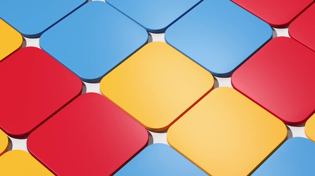 Abstract animation, geometric background, 4k looping video, 3d render.