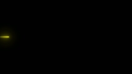 Naklejka premium Yellowish green laser beam glowing brightly in a dark and empty Generate title without using the word 