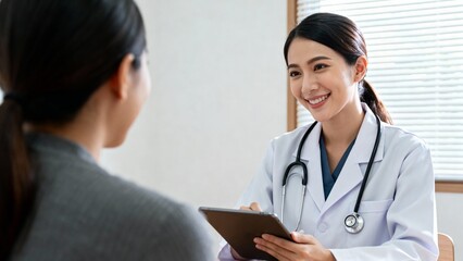 Doctor consulting patient in clinic
