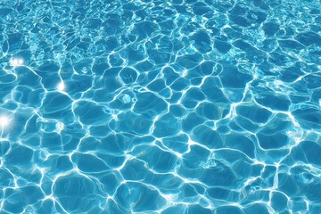 Sparkling Turquoise Water with Sun Dappled Reflections Creates a Mesmerizing and Refreshing Visual Undersea Background with Dynamic Light and Shadow Patterns