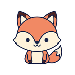 Fototapeta premium Adorable Cartoon Fox Illustration