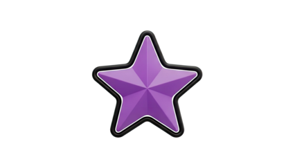 Purple 3D Star Icon