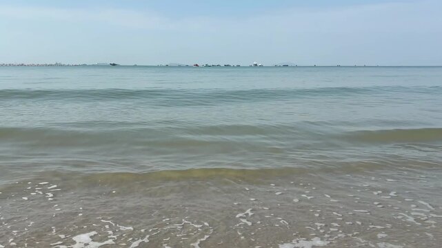 The waves of Sanya Bay