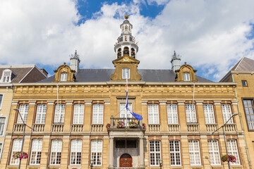 Fototapeta premium Front facade of the historic town hall building in Roermond, Netherlands