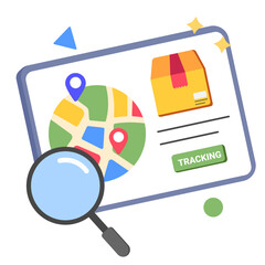 tracking delivery  illustration for application design and ecommerce website design needs
