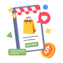 ecommerce  illustration for application design and ecommerce website design needs
