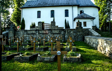 Cmentarz z pierwszej wojny światowej, żołnierze, bitwa, gr&oacute;b, mogiła 