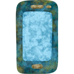 blue leather label Smartphone