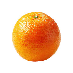 Ripe Orange Fruit with Detailed Texture and Vibrant Color Isolated on Transparent Background
