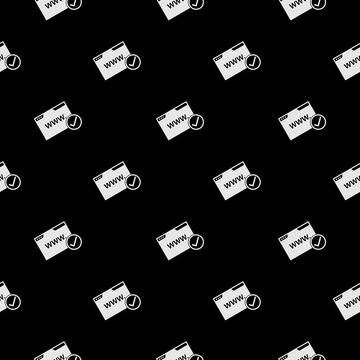 Domain Name Registration seamless pattern isolated on black background