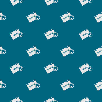 Domain Name Registration seamless pattern isolated on color background