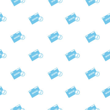 Domain Name Registration seamless pattern isolated on white background