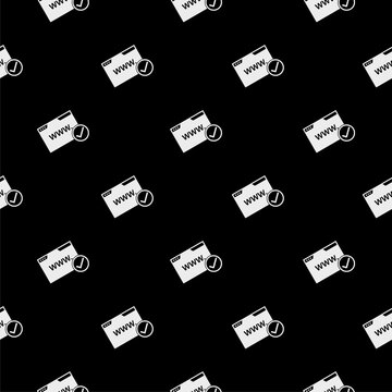 Domain Name Registration seamless pattern isolated on black background