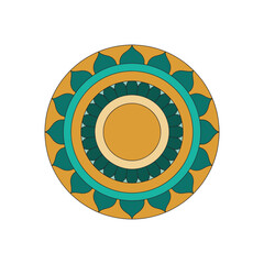 Round mandala vector illustration isolated on a white background