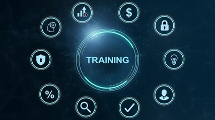 Business, Technology, Internet and network concept. Coaching mentoring education business training development E-learning concept.