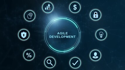 Concept of agile software development.  - Powered by Adobe