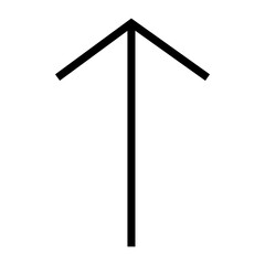 Obraz premium Upward Navigation Arrow Line Icon for Interface Direction Control