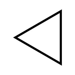 Solid Previous Button Arrow Icon for Media Interface Control