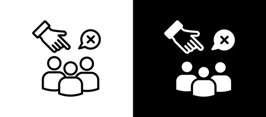 Anti Discrimination linemixed icon