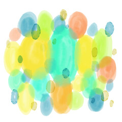 水彩の背景素材　円