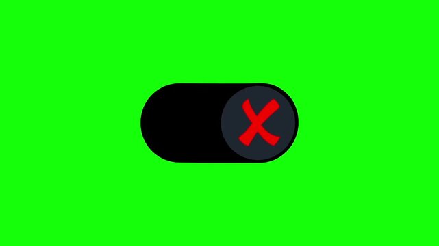On Off Toggle Button Animation Showing Yes, Maybe and No States