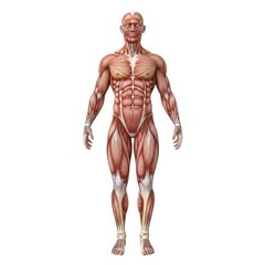 Detailed human muscular system