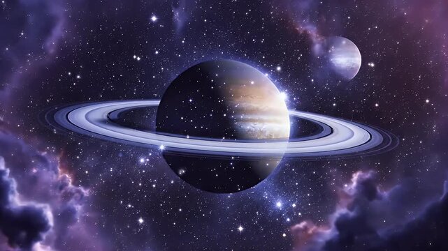 Shani Jayanti Devotional Background with Deep Cosmic Night Sky and Subtle Moving Stars