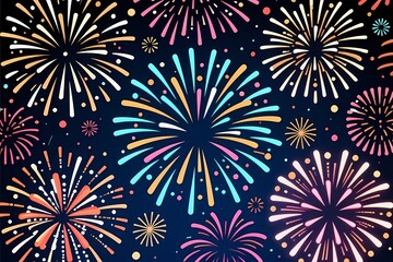 Fireworks Pattern Background