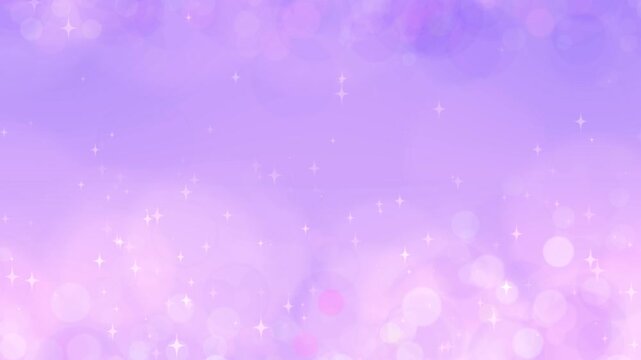 淡い紫色のキラキラ背景ループ動画 / Pale purple sparkling glitter particles loop background video