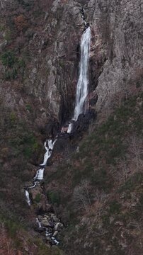 Vertical tallest waterfall in Portugal Frecha da Mizarela