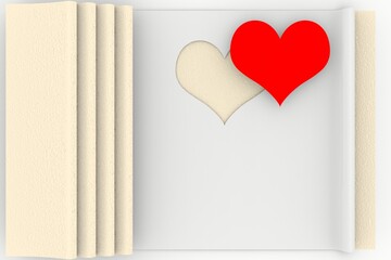 Sfondo biglietto auguri cuore amore. Spazio per testo innamorati e San Valentino. © massimo_g