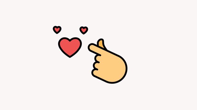Finger Heart Animation Icon