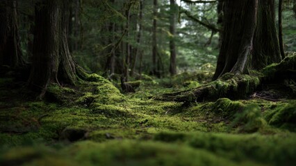 Obraz premium Lush Mossy Forest Floor