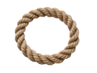 A rope is twisted into a circle