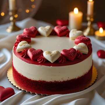 red cake  valentines day