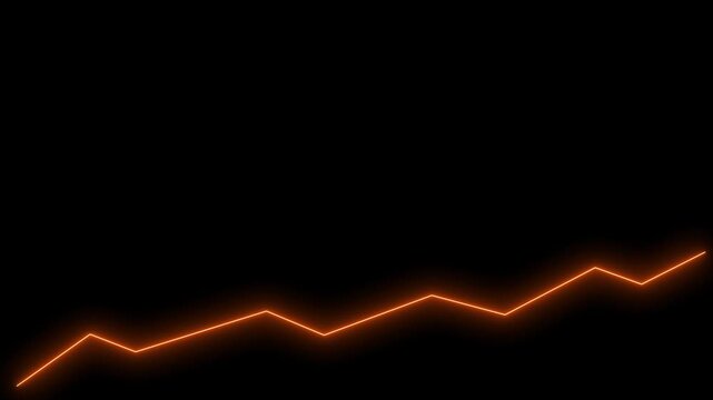 Market Recovery Concept. Successful growth trend blue line graph going Up. 