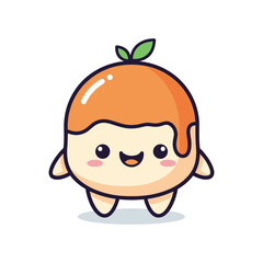 Adorable Cartoon Orange Character Illustration