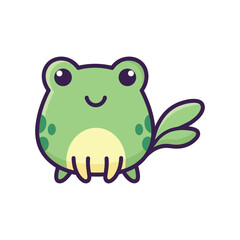 Naklejka premium Adorable Cartoon Frog Vector Illustration