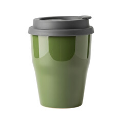 Olive Green Travel Mug with Lid