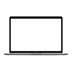 Minimalist laptop icon isolated on transparent background